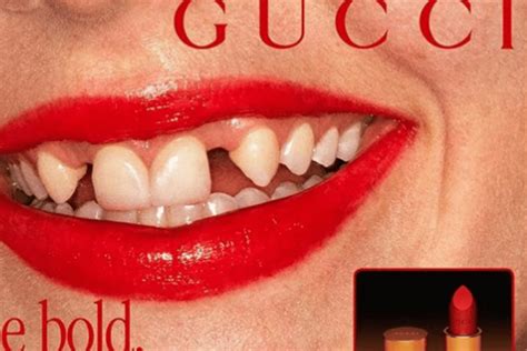 gucci toothpick|Gucci bad teeth ad.